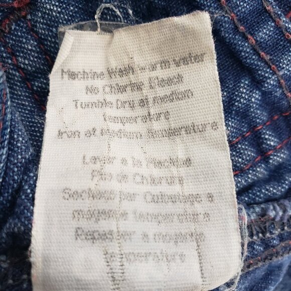 Vintage Oshkosh Vestbak Denim Overalls Size 12M Christmas Trees Reindeer Snow - Picture 10 of 13